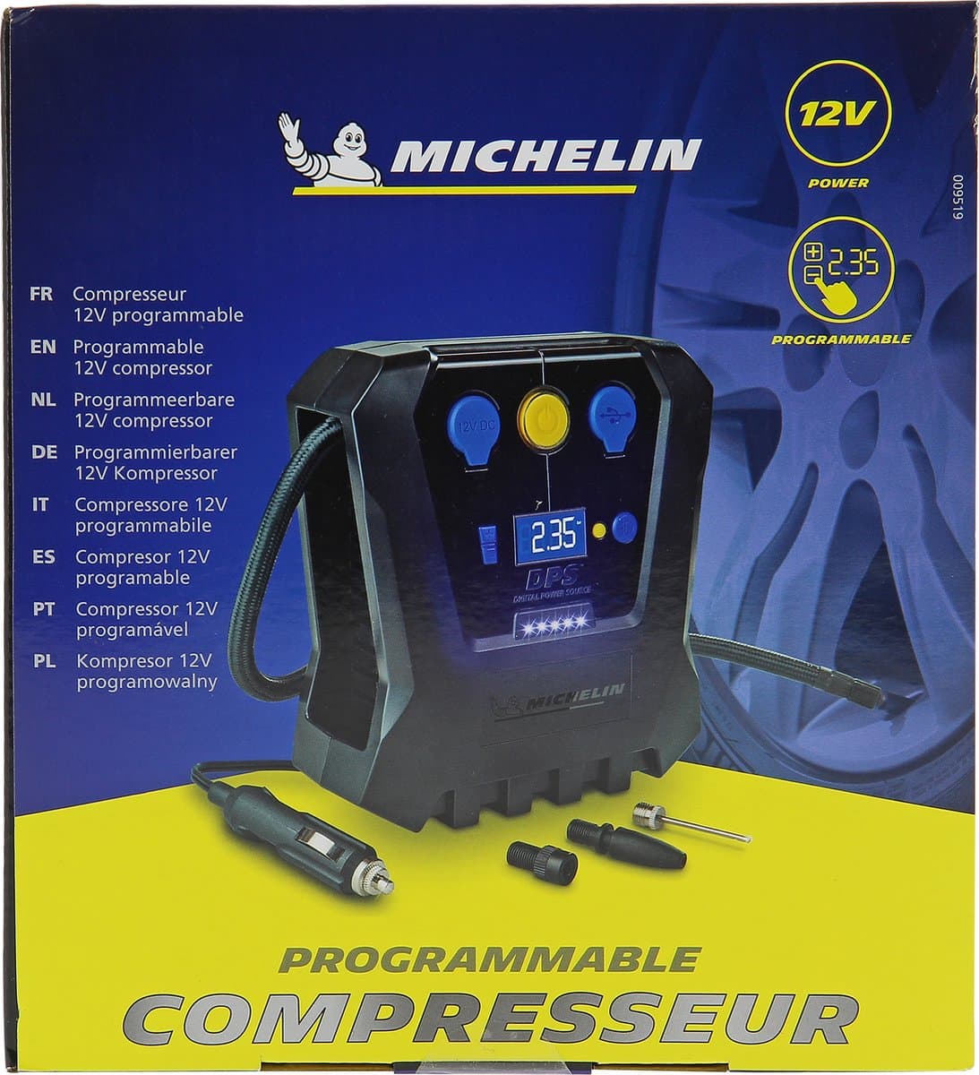 Michelin 12V Bandenpomp - Instelbare druk, USB-poort thumbnail 6
