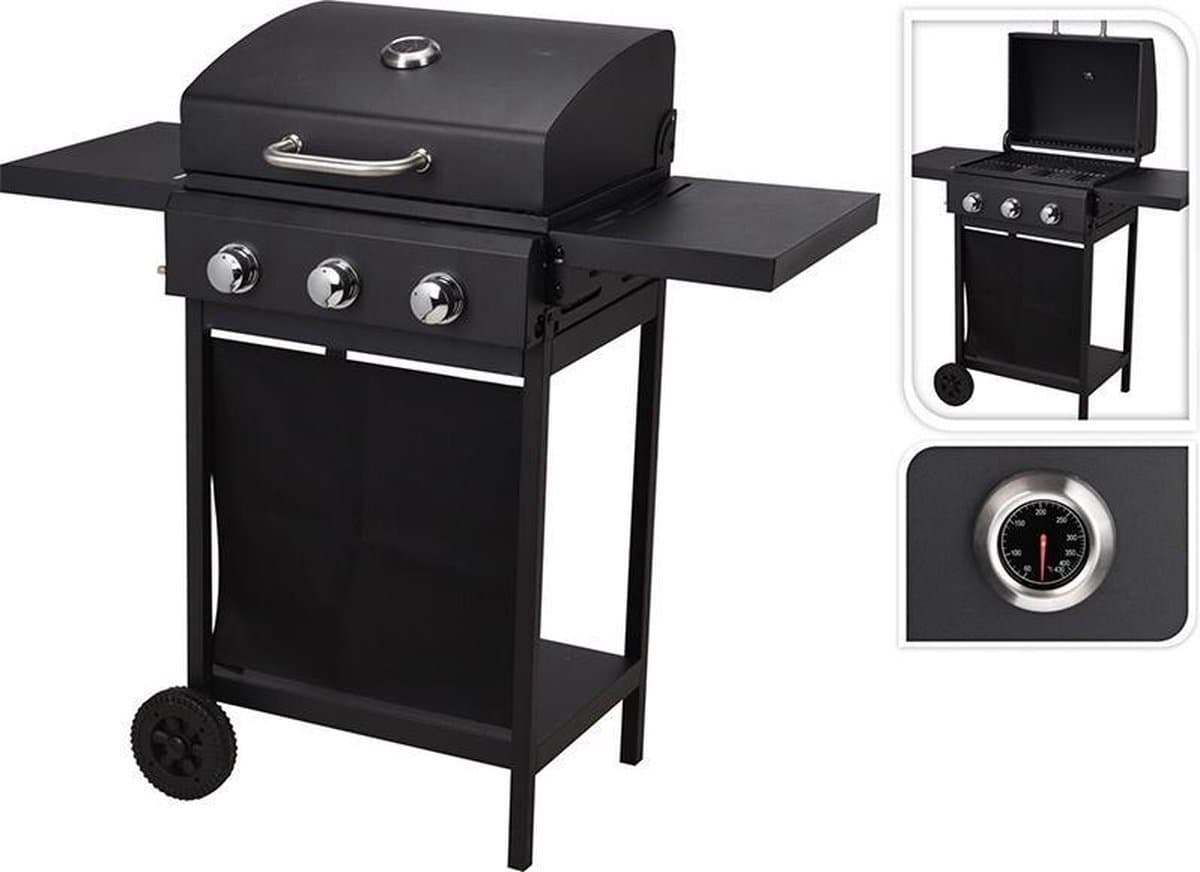 Gas Barbecue Vaggan 139 x 56,5 x 106 cm Black thumbnail 5