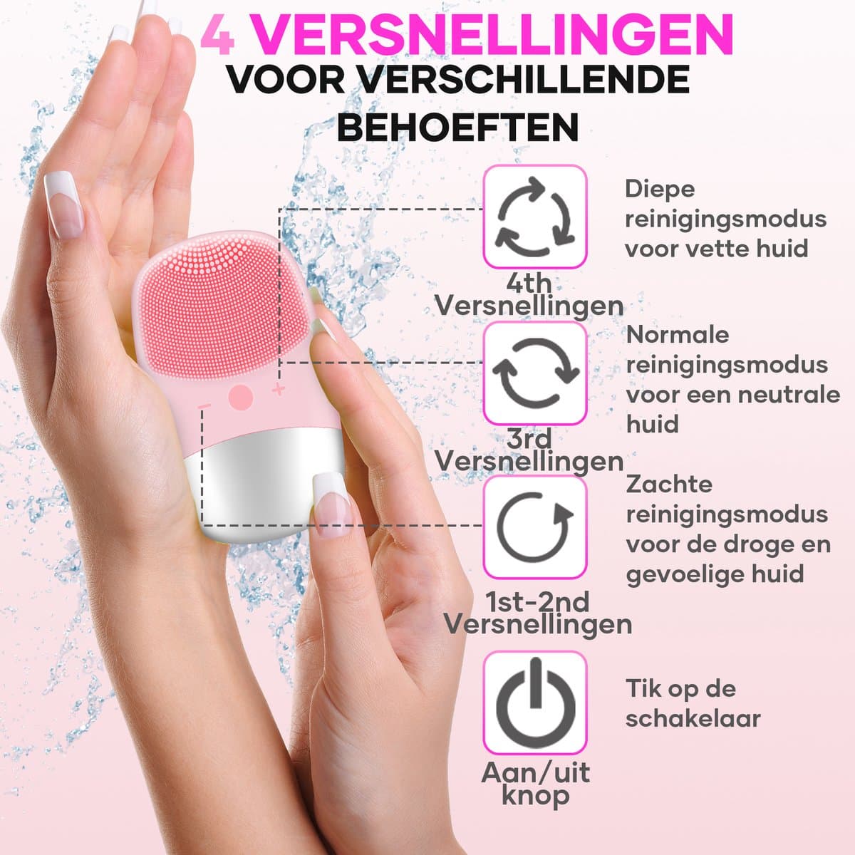 Gezichtsreiniger Elektrisch - Gezichtsborstel - Face Scrub - Gezichtsverzorging - Gezichtsreiniging thumbnail 2