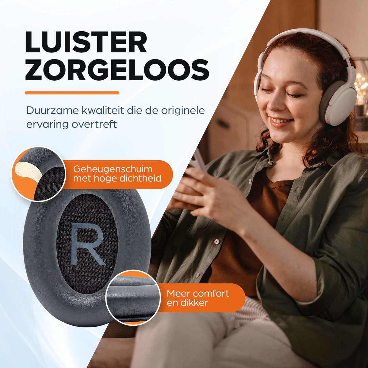 Vervangende oorkussens voor Bose QuietComfort 45 / QC45 / QuietComfort SE - Oorkussens voor koptelefoon - Ear pads headphones - Grijs thumbnail 5