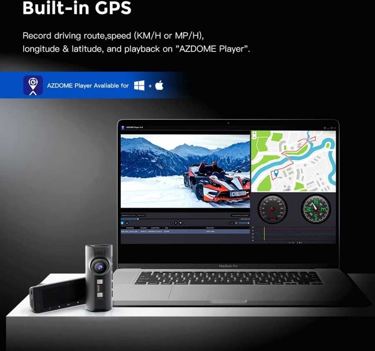 AZDome M550 Pro: 3CH 4K dashcam met WiFi en GPS thumbnail 4