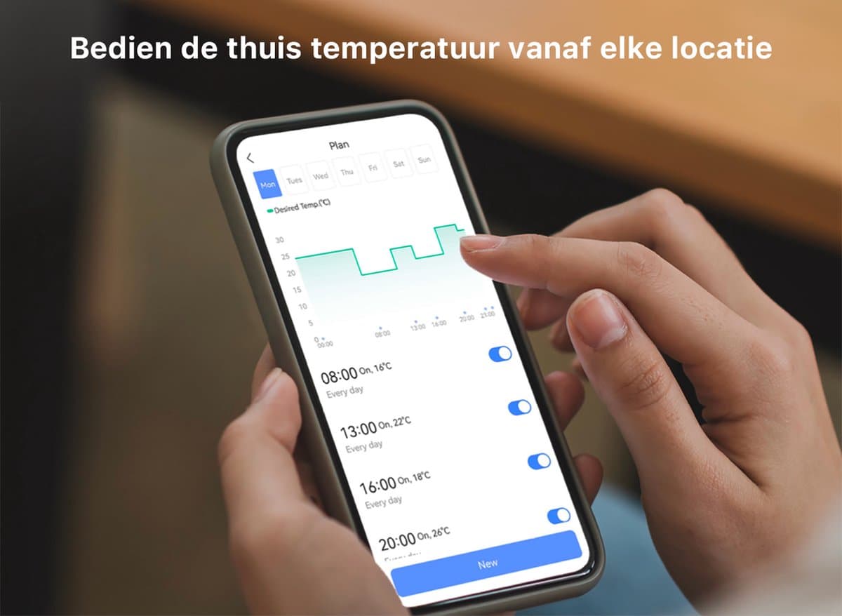 Ezviz T55 Slimme thermostaten – Slimme radiatorknop – Thermostaatkraan – Bluetooth – Bediening via App - Verbruiksoverzicht – Spraakbesturing met Alexa en Google Assistant thumbnail 4