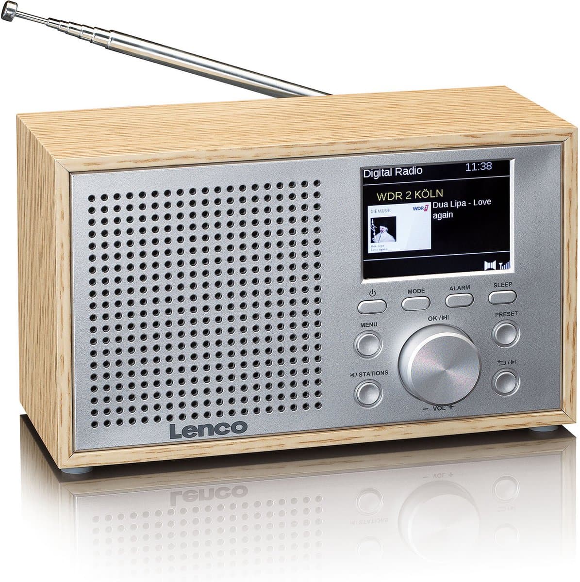 Lenco Radio op Batterijen - Compacte DAB FM Radio - Bluetooth - Houten behuizing - DAR-017WD - Noodradio - Noodpakket - Hout thumbnail 7
