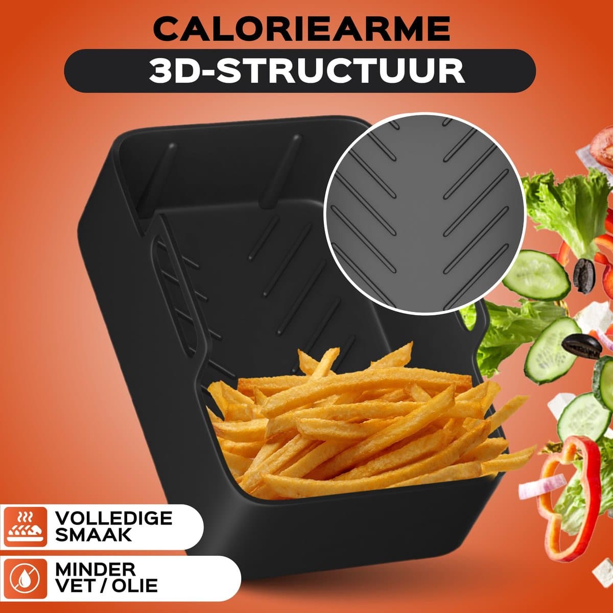 UNBOX Airfryer Siliconen Bakjes - Accessoires voor Dubbele Airfryer zoals Philips Airfryer 3000 series - Tefal Easy Fry Dual XXL - Airfryer Accessoires - Airfryer Bakpapier - Airfryer Mandje thumbnail 8
