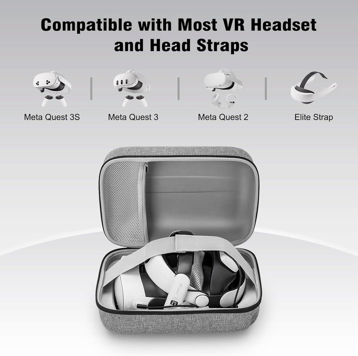 VR-headset tas Meta Quest 3S 3 2 Pico 4 waterdicht schokbestendig met laadaansluiting thumbnail 7