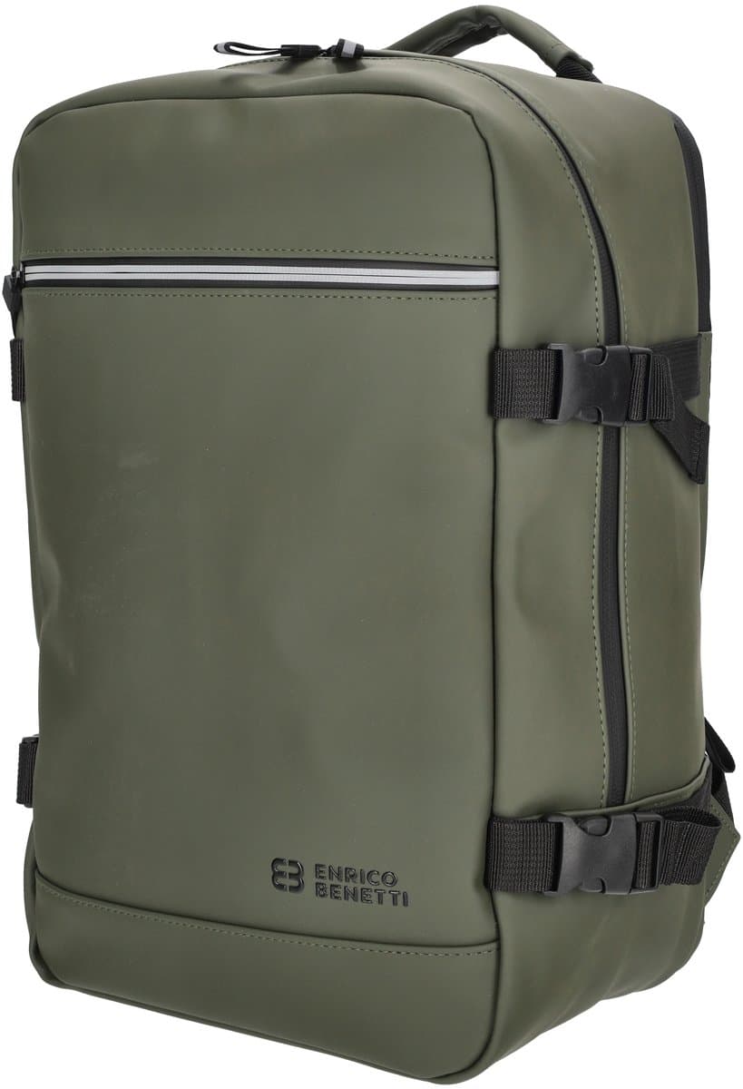 Enrico Benetti Underseater rugzak - Waterproof Cabin Rugzak - Onder de stoel bagage – Ryanair Reistas – 15 inch laptop handbagage – Cabin rugzak 25x20x40cm – 20L - 56010 – Olijfgroen thumbnail 4