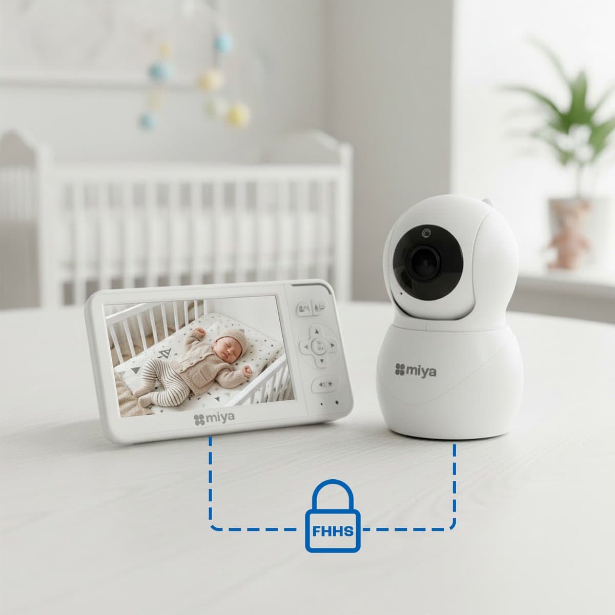 Miya M53 Babyfoon met camera - Op afstand bestuurbaar - 5 inch IPS scherm - Baby monitor thumbnail 2