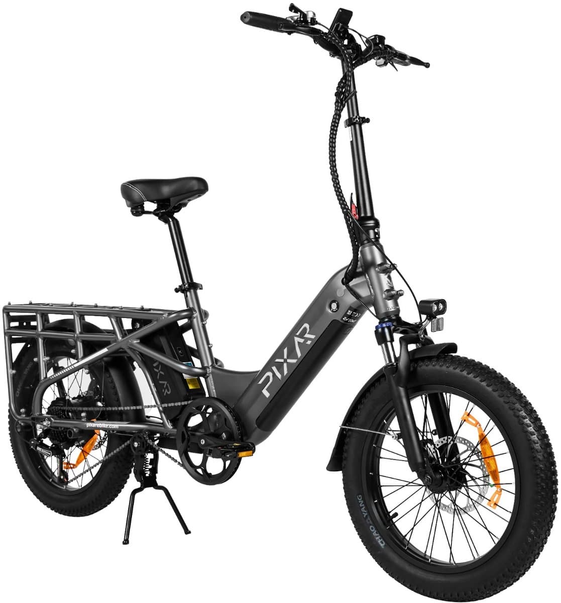 Pixar Plus7 Elektrische Fiets - 250 W Motor - 48V20,4Ah Accu- 20*3″ Dikke Banden - 90 km Maximaal Bereik - Shimano 7-versnellingen - Grijs