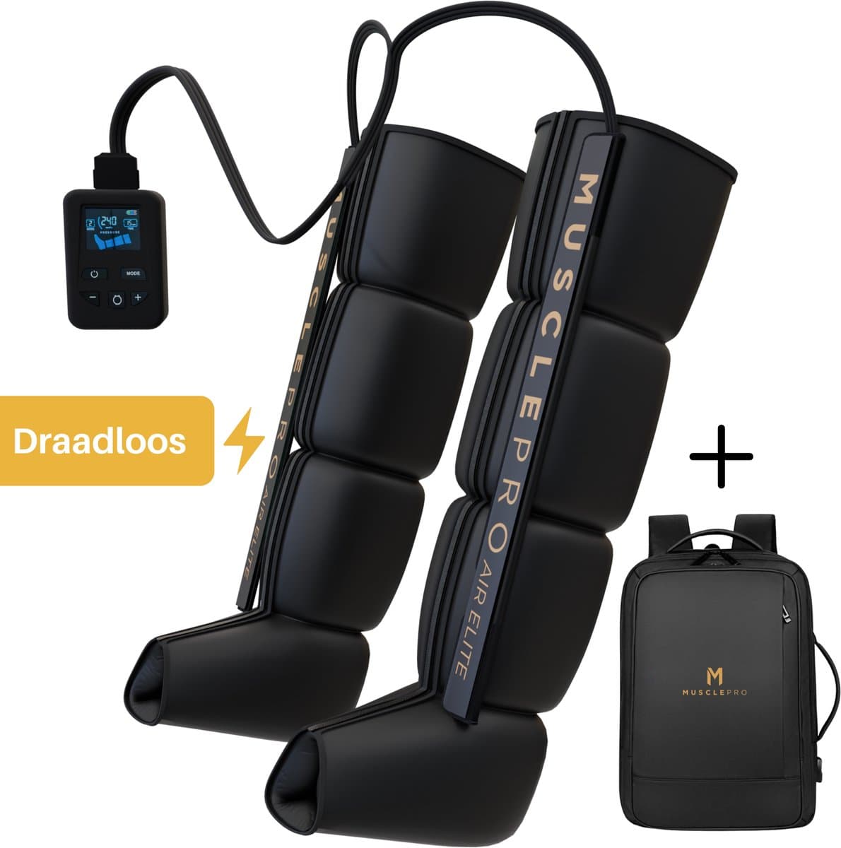 AirElite - Professioneel draadloos Beenmassage & Voetmassage apparaat voor Bloedcirculatie - Sport Gym Fitness - Compressie massage - Voet Massage Vermoeide Benen Shiatsu Luchtcompressie Bloedsomloop lymfedrainageapparaat Oedeem