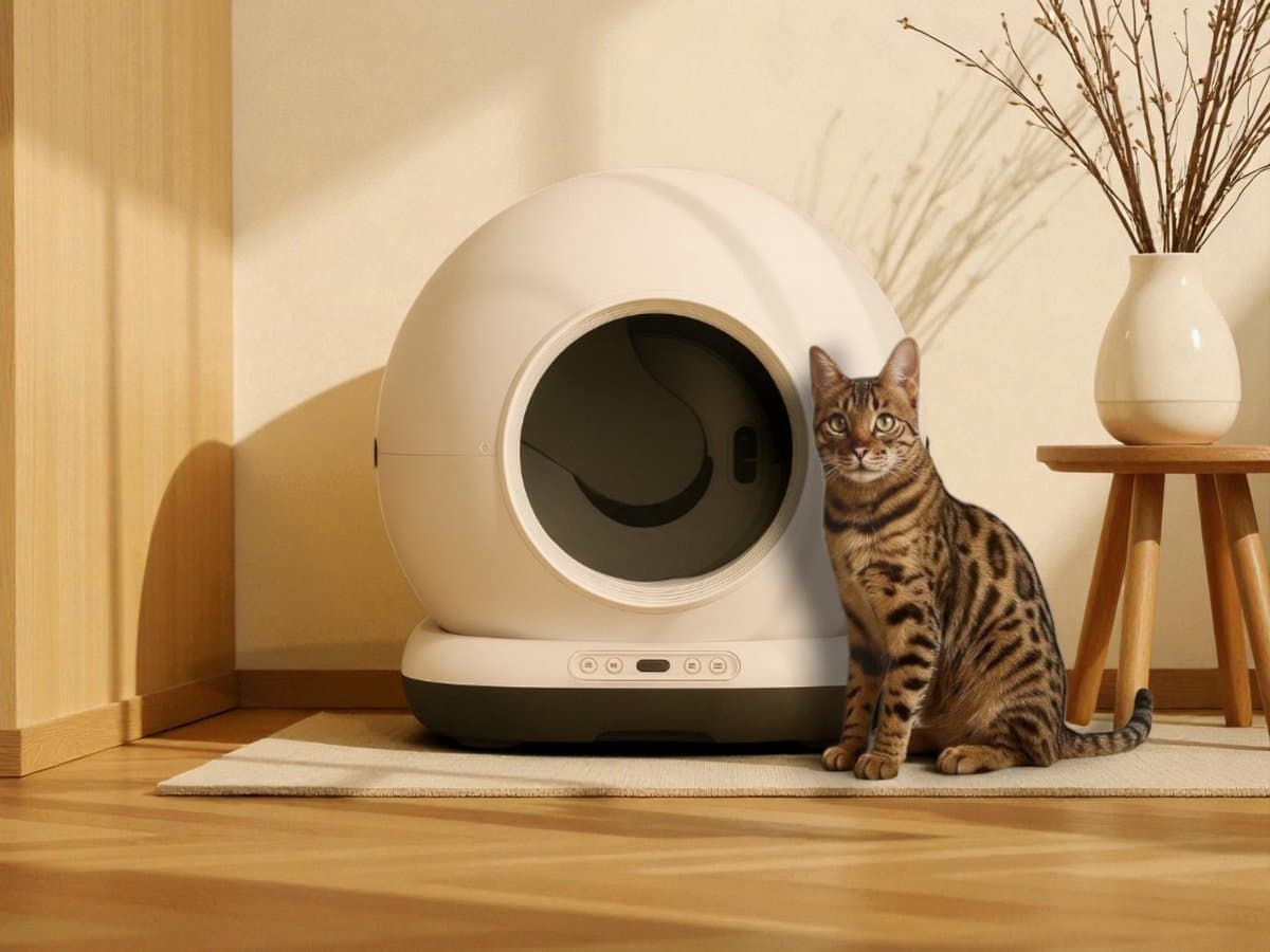 Automatische Kattenbak - Zelfreinigende Kattenbak - Inclusief App - Met kattenbakmat en 3 rollen opvangzakjes - 82L XXL- Zedar K1200 thumbnail 7