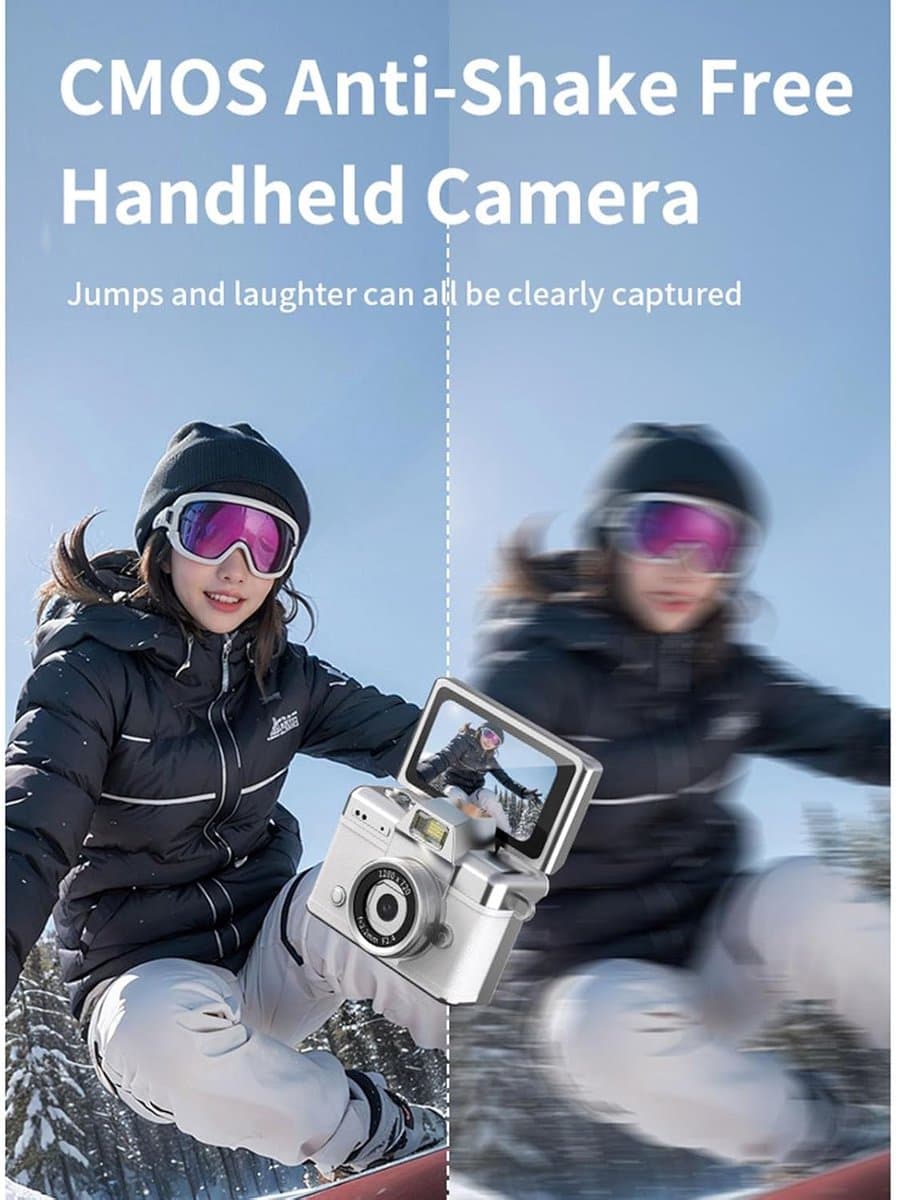Mini sleutelhanger camera - 1080P digitale camera met 64GB TF-kaart, compact gadget voor kinderen en volwassenen, ideaal verzamelobject en cadeau voor reizen, verjaardagen en als klein cadeautje - Roze thumbnail 3