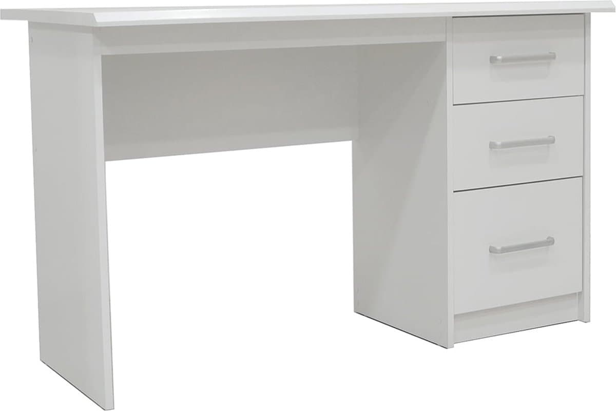 Bureau 120 cm met lades – compact wit bureau met opbergruimte thumbnail 2