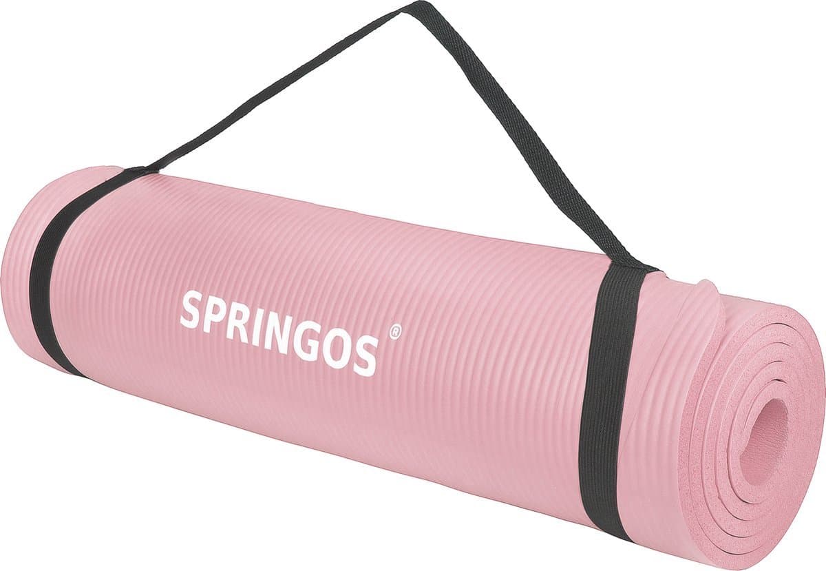 Yoga Mat - Fitnessmat - Premium Kwaliteit - Anti Slip - 61 x 183 x 1 cm - Roze thumbnail 3