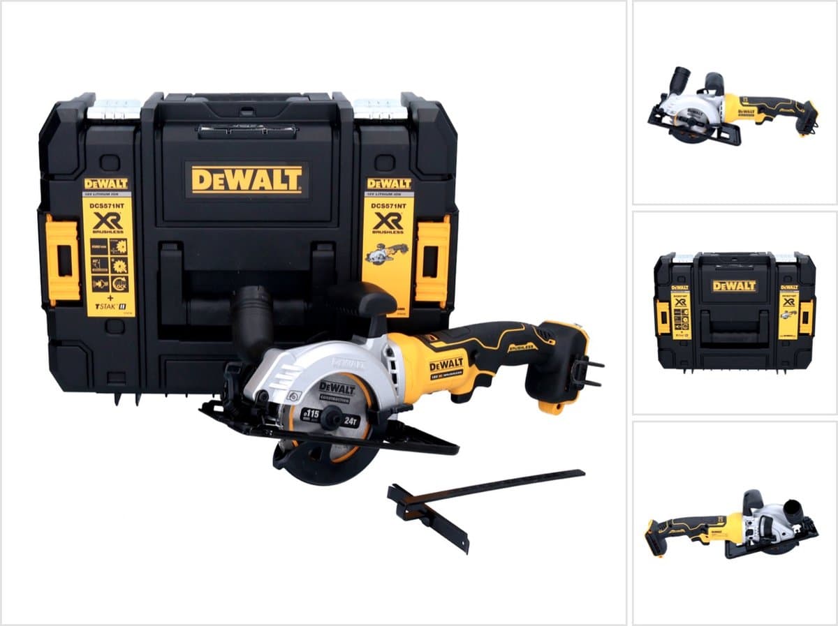 DeWALT DCS571NT: compacte 18V cirkelzaag 115mm body thumbnail 2