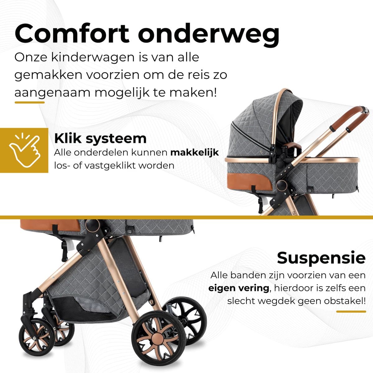 Lunola Nova 3-in-1 Kinderwagen met Autostoel 0-20kg thumbnail 5