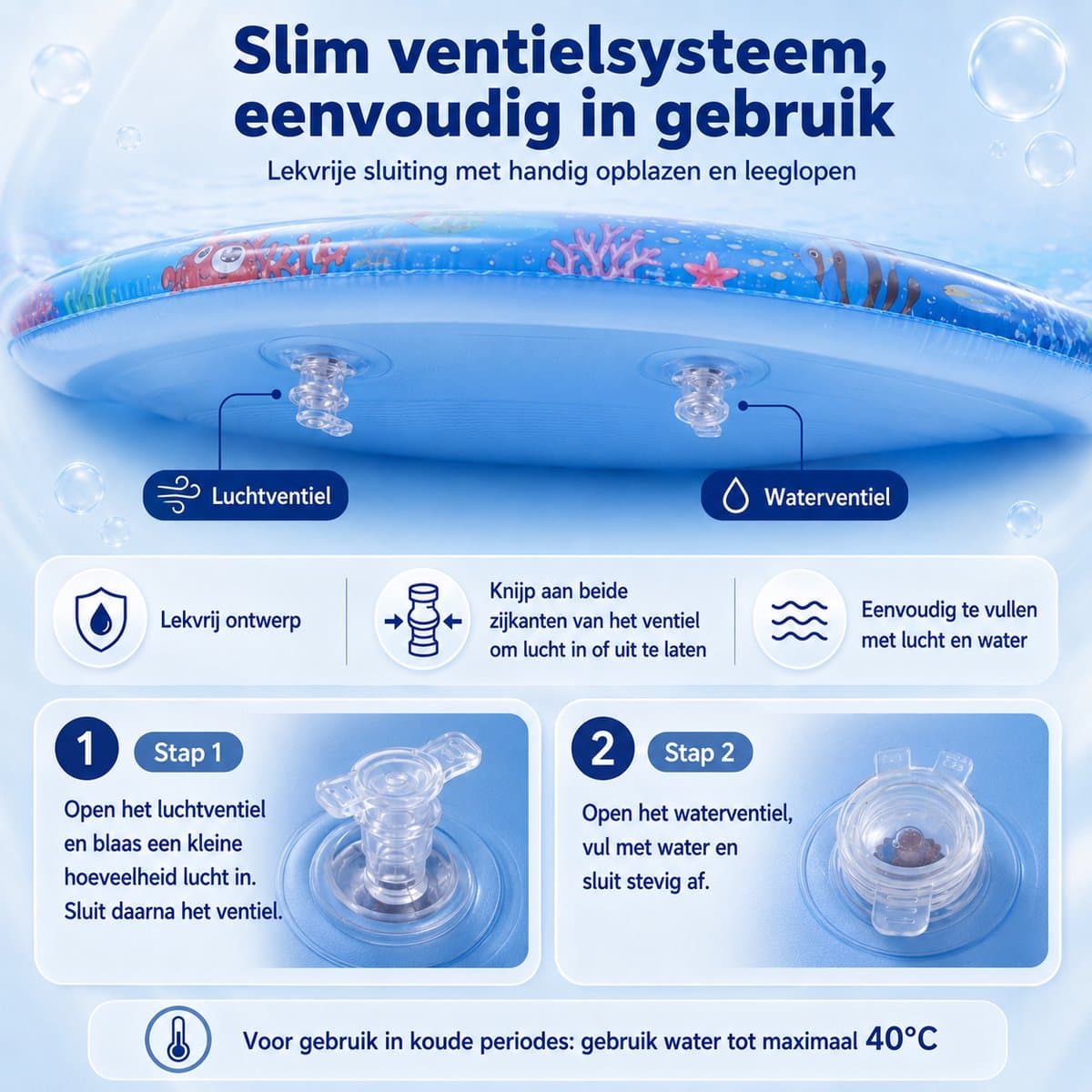 Waterspeelmat - Speelmat- Opblaasbaar baby water speelmat - Kraamcadeau - Kinderspeelgoed-Waterspeelgoed thumbnail 3