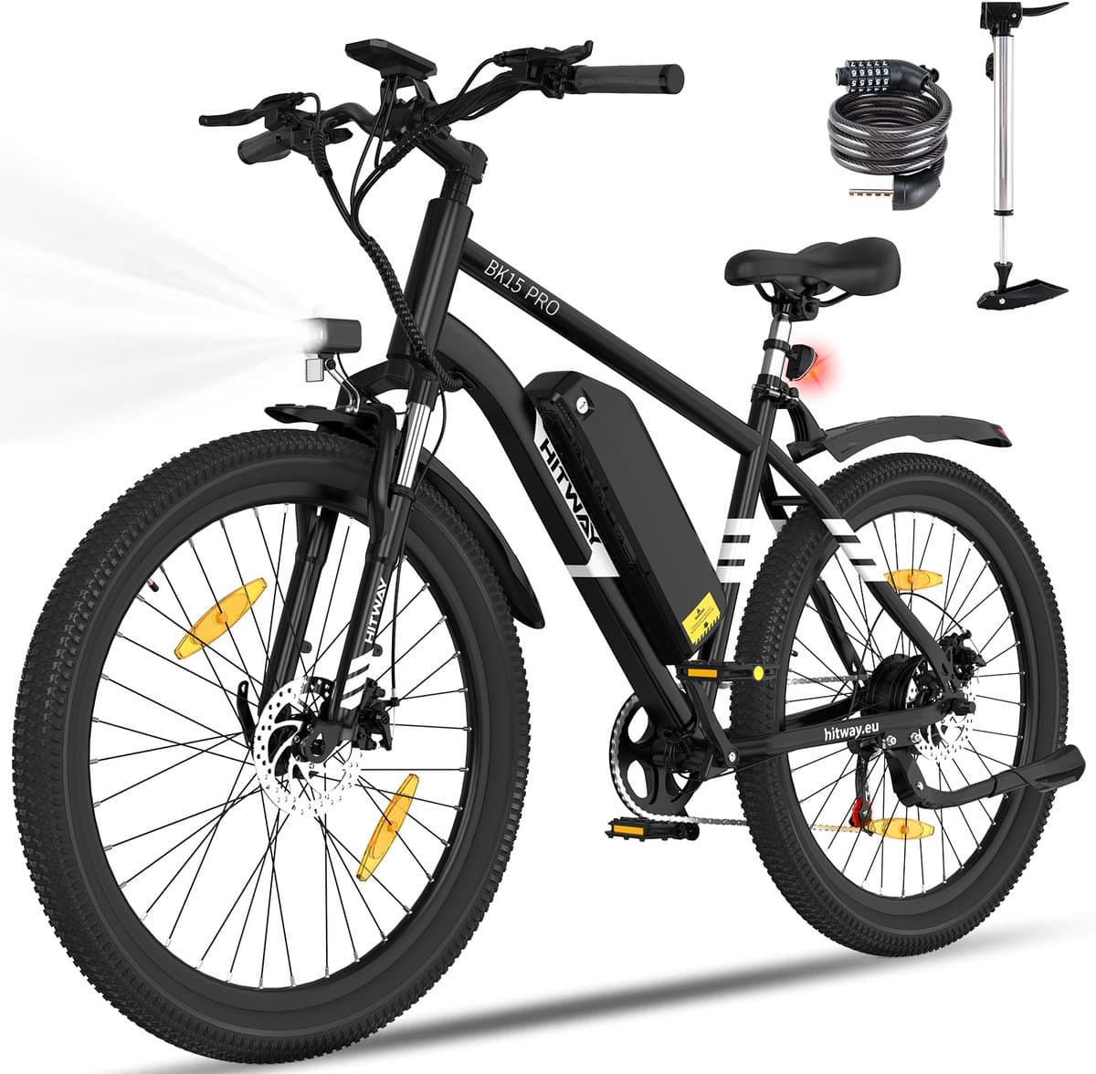 Hitway BK15 Pro - 27.5" City E-bike, 250W, afneembare batterij