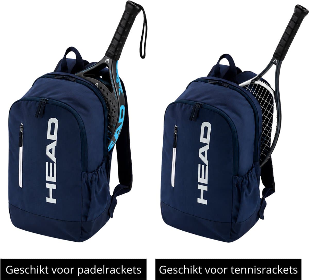Head Base Rugzak 17L 2026 – Padel- & Tennisrugzak voor 2 Rackets – Sporttas met Racketvak, Accessoirevakken & Mesh Zijvakken – Navy - Padel rugzak - Tennis rugzak - Heren & Vrouwen - Padeltas - Tennistas rugzak thumbnail 3