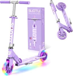Productfoto van Suotu Kinderstep - 145mm Lichtgevende Wielen - Paars