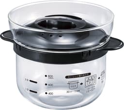 Productfoto van HARIO Rijstkoker Magnetron - Hittebestendig glas - Voor 2 personen - Vaatwasserbestendig