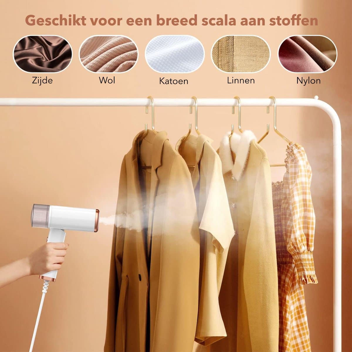 Cleanforce Kledingstomer - Reisvriendelijk - Handstomer - Ontkreuker - Stoomstrijkijzer - Stoomapparaat Kleding thumbnail 5