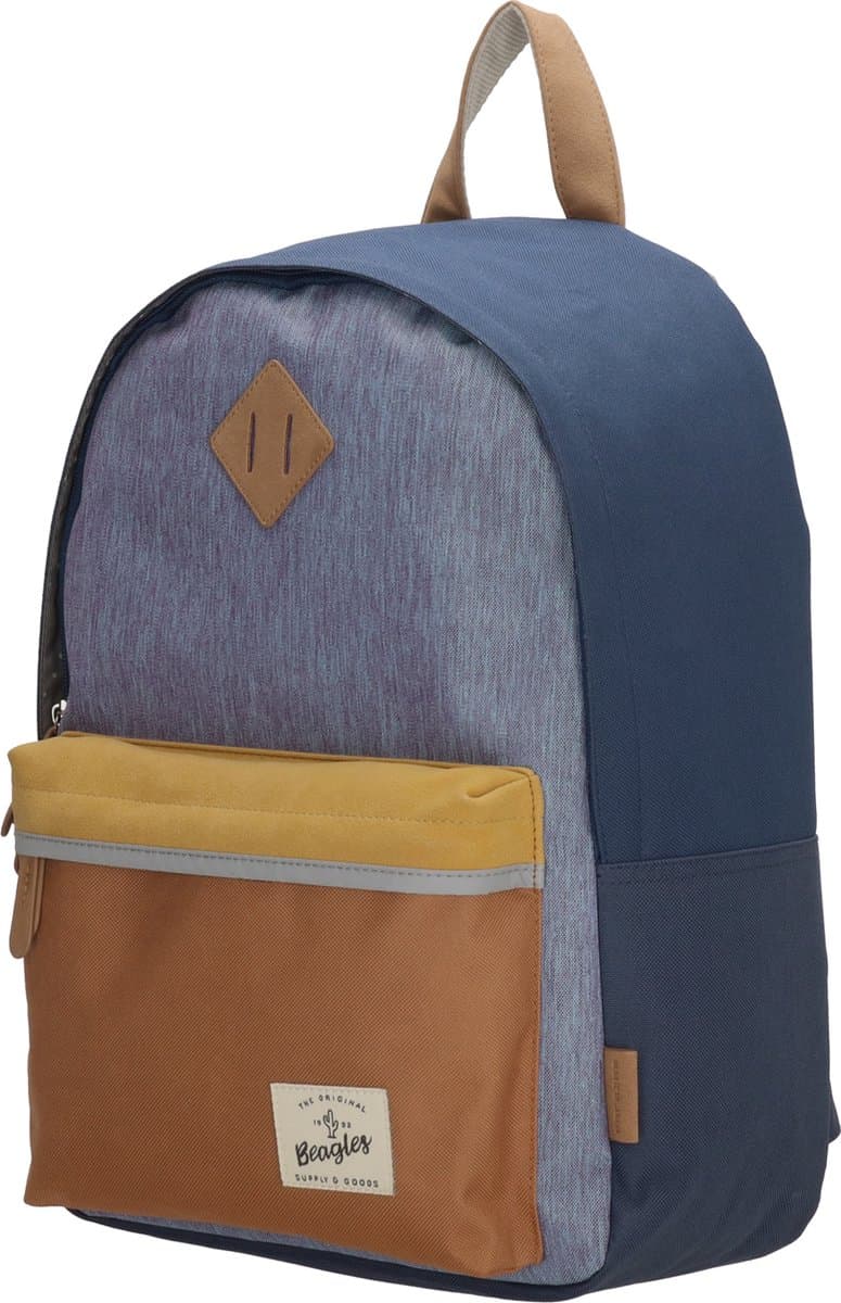 Beagles Originals Mulit Color Rugzak - School Tas - Rugtas - Kinderrugzak - 6-10 Jaar - Tablet Vak - Chromebook Vak - Jeansblauw