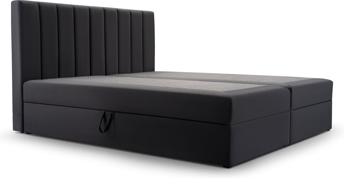 InspireME Boxspring Bed 01 - Bed - Comfortabel topmatras - Met hoofdeindeTot 300KG - Opbergruimte - 180x200 - Trinity 2 - Beige thumbnail 7