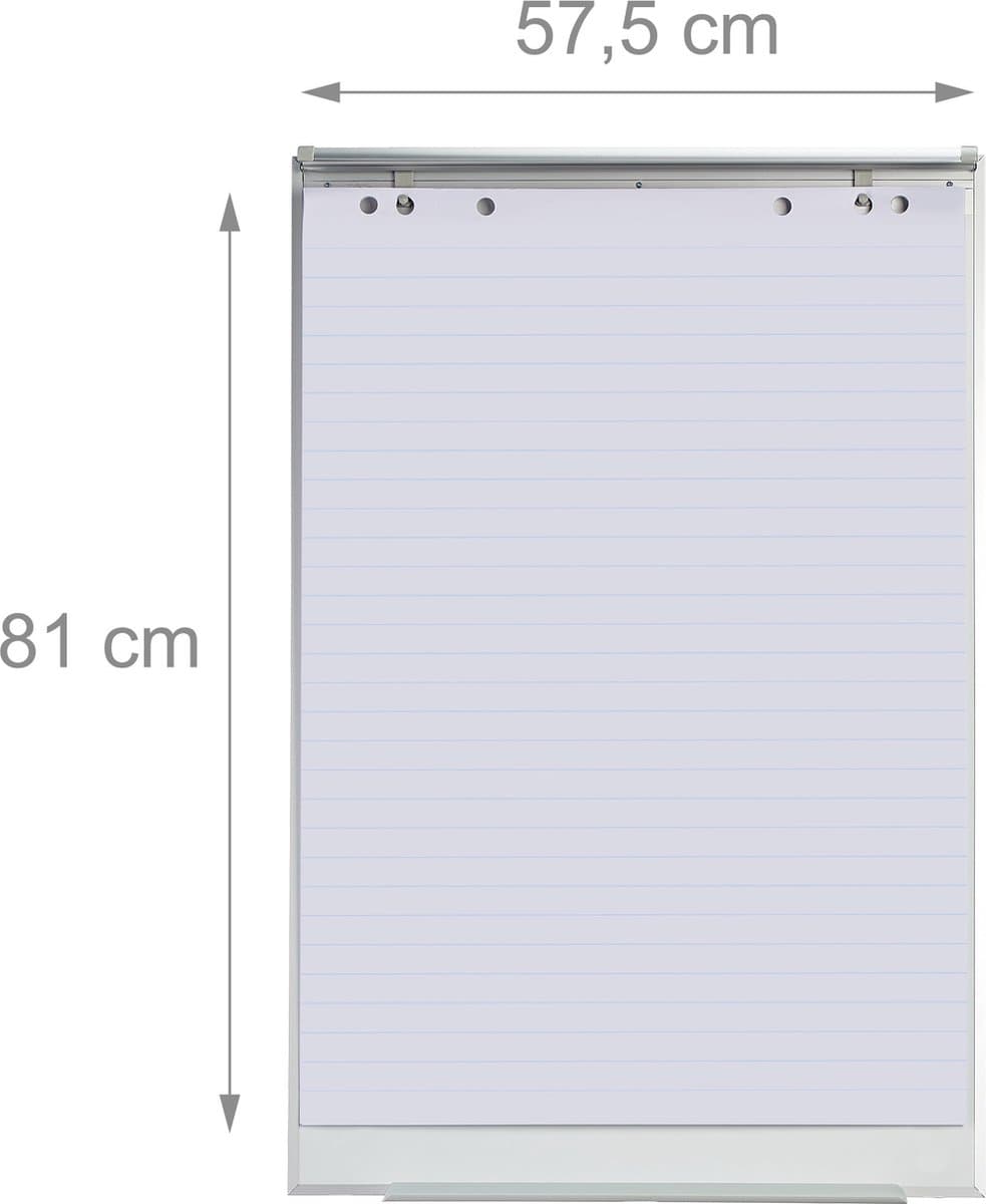 flipover papier - gelinieerd - 50 vellen - 60 g/m² - voor whiteboard - 57,5 x 81 cm - wit thumbnail 7