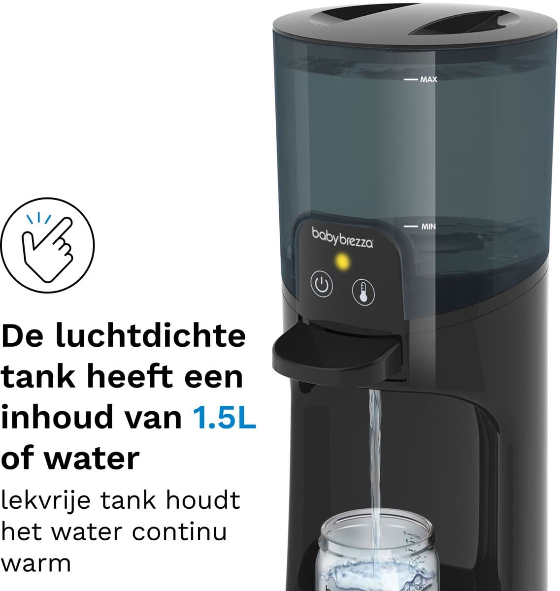 Baby Brezza Instant Warmer – Direct Warm Water voor Flesvoeding – Flessenwarmer – Zwart thumbnail 7