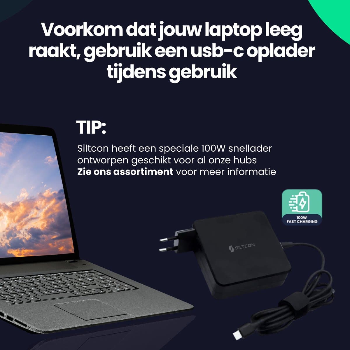 Siltcon® 8 in 1 USB C Hub – Docking Station Laptop - USB Splitter - USB C Naar HDMI – USB 3.0*3 - HDMI 4K 30Hz - RJ45 Gigabit - SD/TF - Universeel - Premium Kwaliteit - Spacegrey thumbnail 4