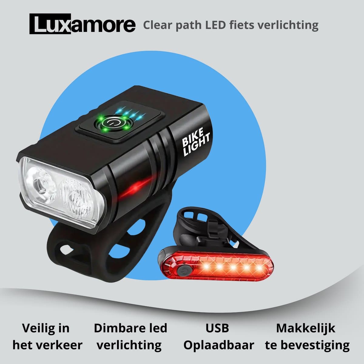 Luxamore ClearPath LED Fietsverlichting 1000 Lumen USB thumbnail 2