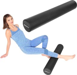 Productfoto van Foam roller - zwart - 90x15 cm - medium-hard