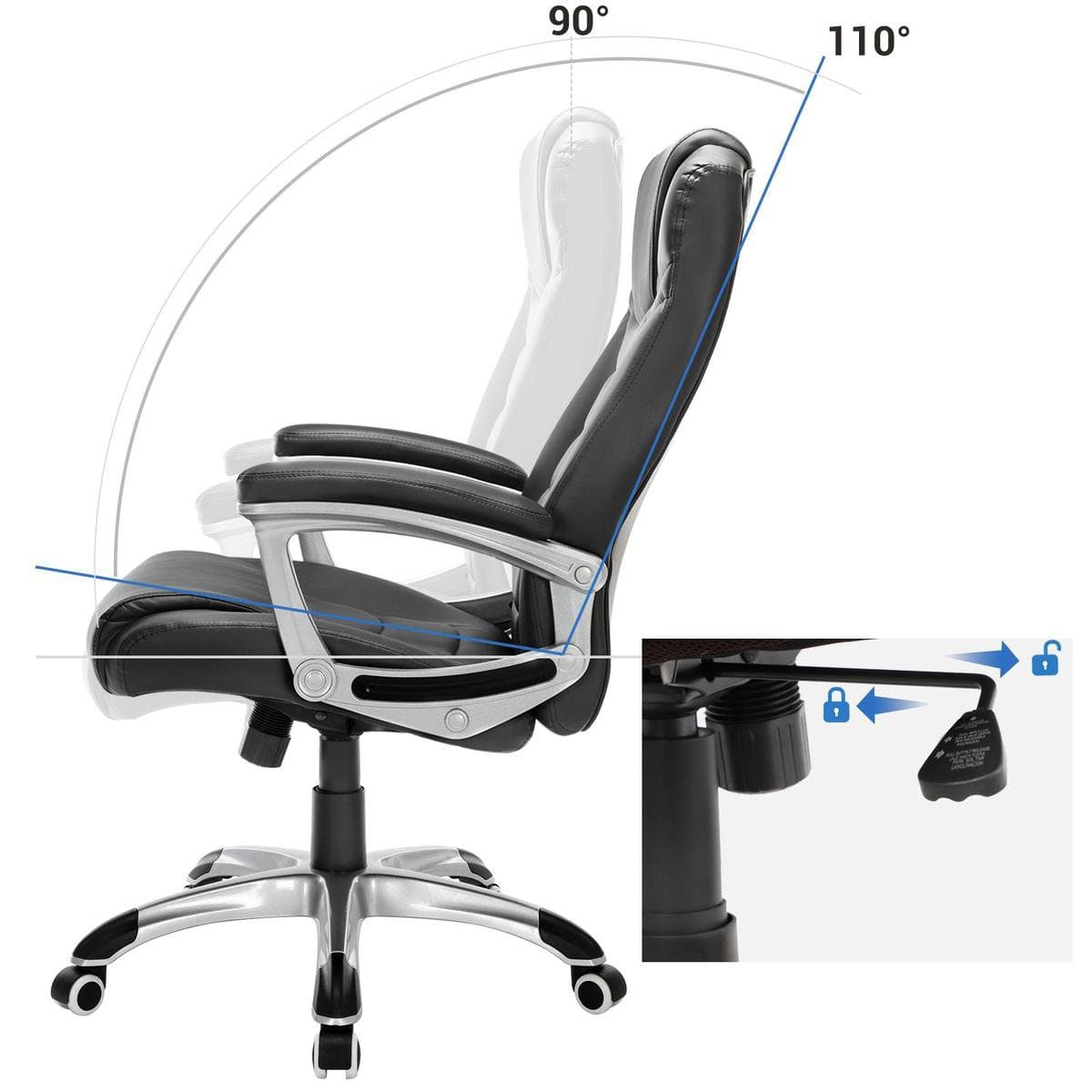 Songmics Ergonomische bureaustoel - In Hoogte Verstelbare Draaistoel - Bureaustoel thumbnail 5