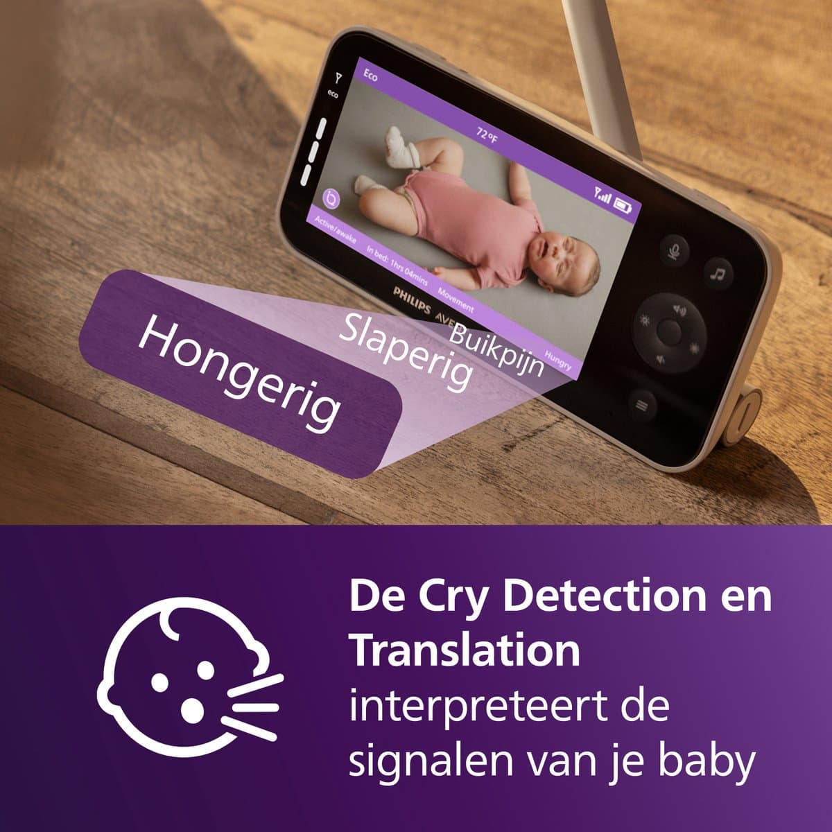 Philips Avent Premium Connected babyfoon met camera en app – Ademhaling en slaap detectie - SCD973/26 thumbnail 8
