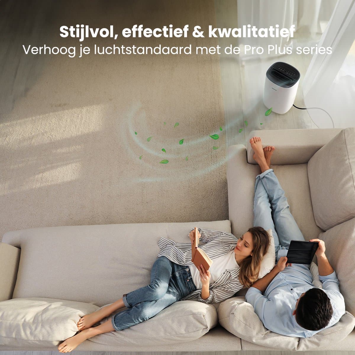 Auronic Luchtontvochtiger en Luchtreiniger - Pro Plus Series - Ontvochtigt 10L per dag in Huis - 2,6L Waterreservoir - Slaapkamer en Woonkamer - Was-droog functie - Vochtopnemer voor in Huis - Dehumidifier - Wit thumbnail 6