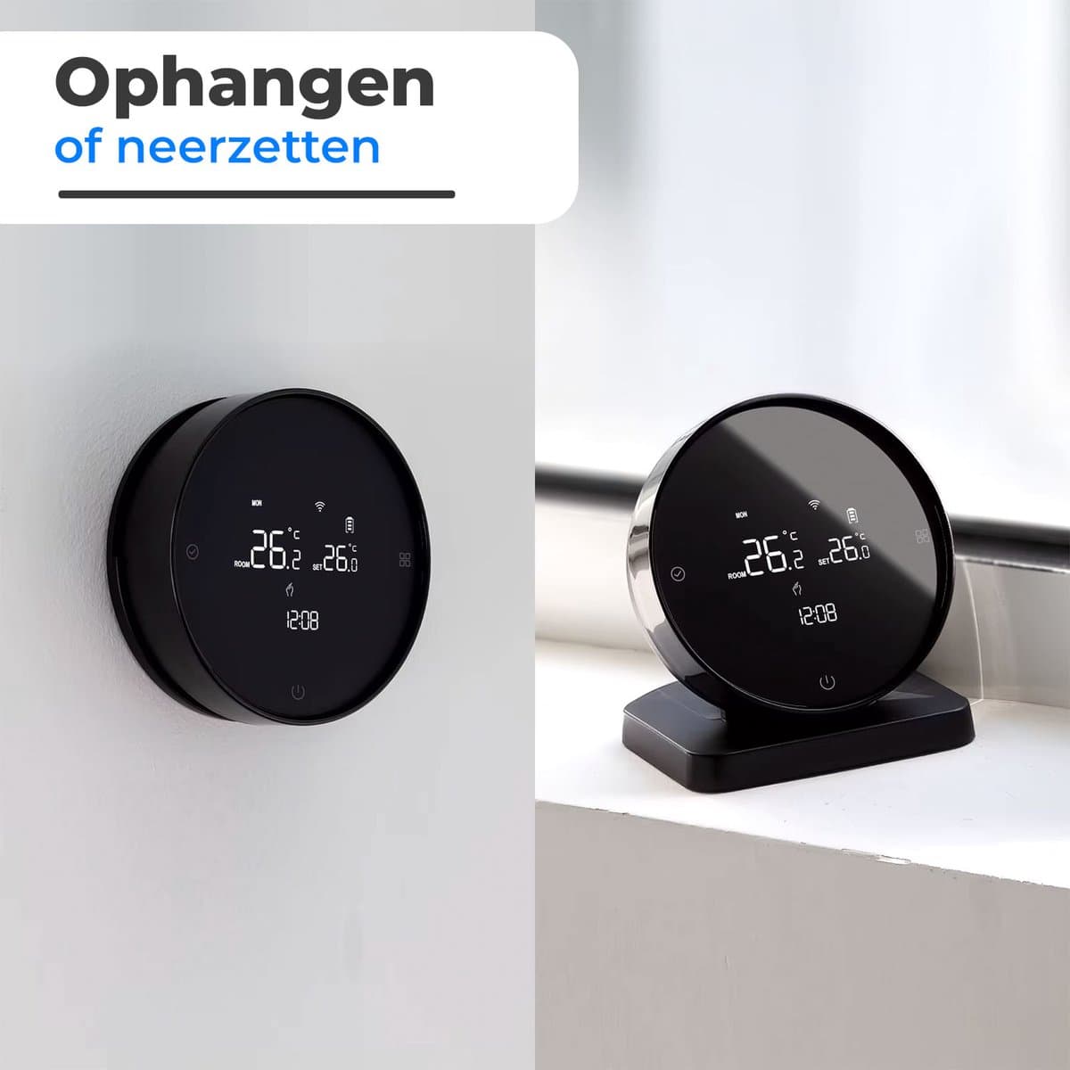 Nince Thermostaat CV ketel - Slimme Thermostaat Voor CV - Digitaal - Handmatig Programmeerbaar - Incl RF module thumbnail 4