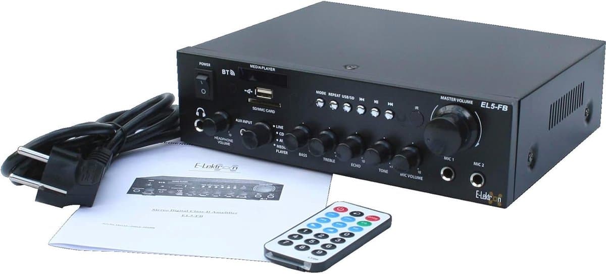 HiFi Stereo Class-D Versterker met Bluetooth, FM-Radio en USB/SD Mediaspeler thumbnail 5