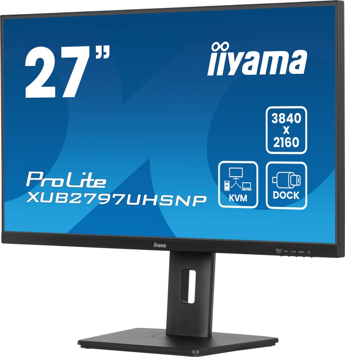 iiyama ProLite XUB2797UHSNP-B1 - 27 inch - 4K - IPS - USB-Hub (4x) - Verstelbaar - USB-C Dock - KVM-switch thumbnail 5