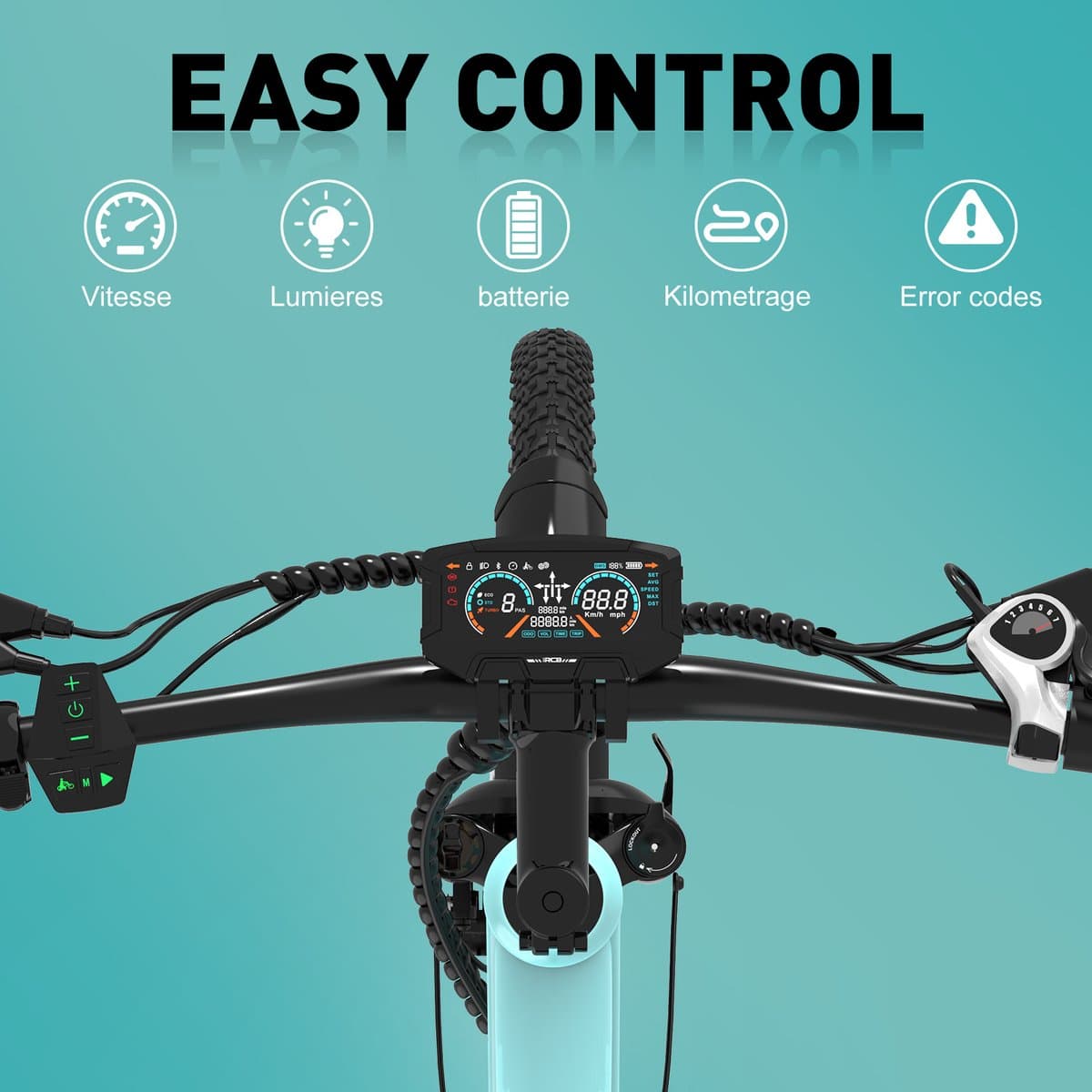 RCB G5 Elektrische Fiets - Lichtgewicht Aluminium Frame - 250W Motor - 36V 13Ah Verwijderbare Batterij - 7 Versnellingen - Met App, NFC & LCD Display - Comfortabel & Roestvrij - Voor Dames en Heren - Actieradius 80km thumbnail 8