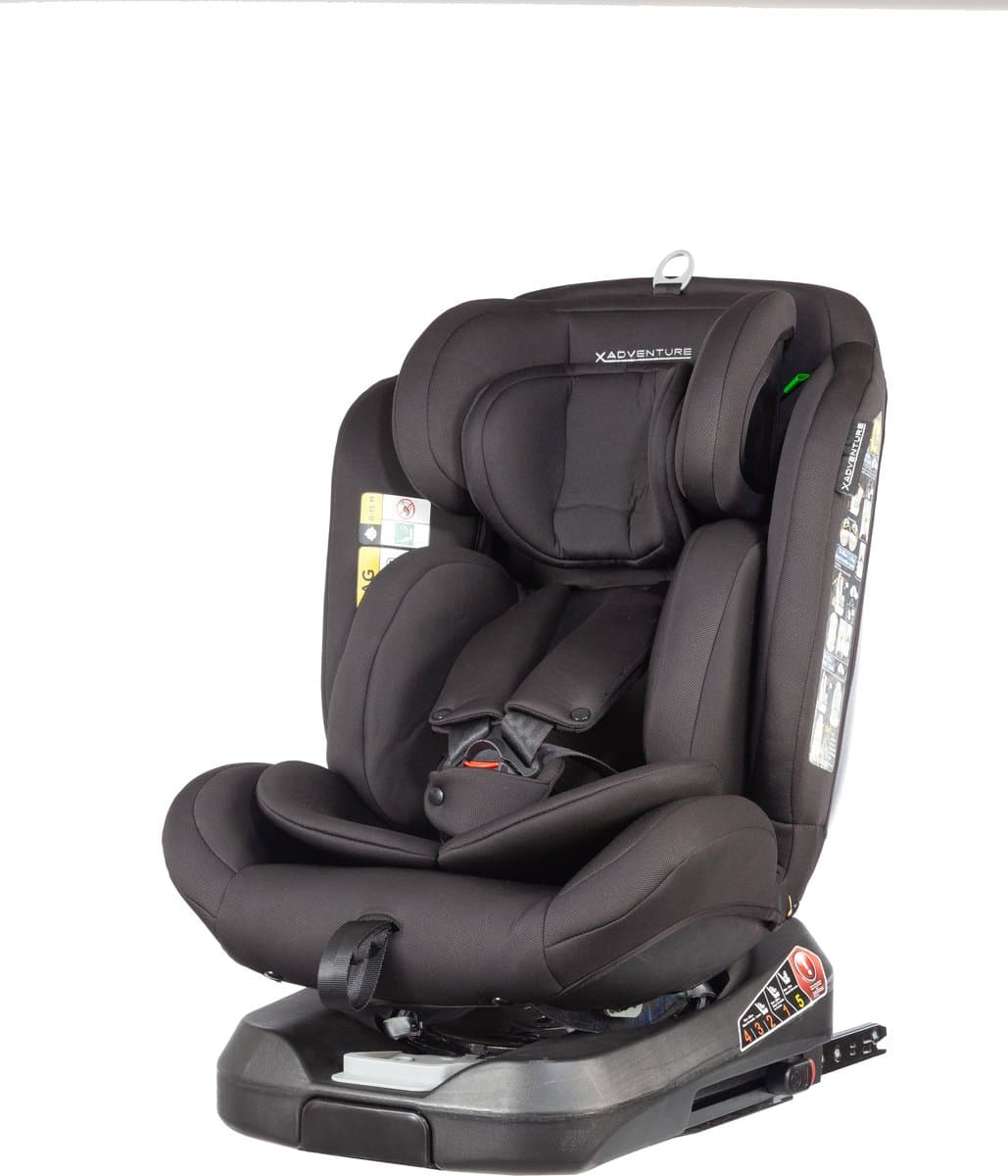 X Adventure Autostoel 360° Draaibaar Supreme - i-Size Met Isofix - Groep 0/1/2/3 (40 cm tot 150 cm) -Vanaf Geboorte tot 12 jaar - Zwart thumbnail 4