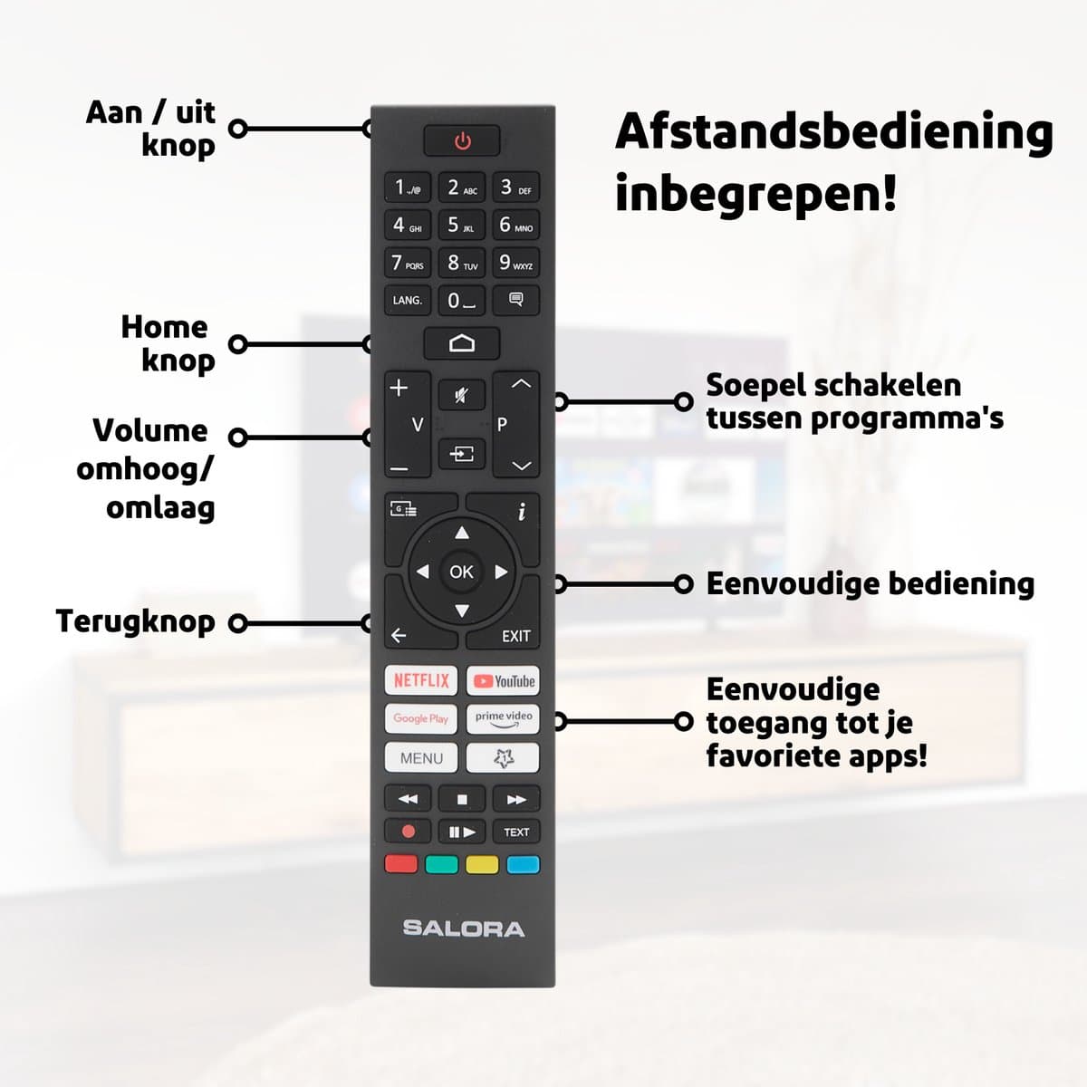 Salora 75QLED320 - tv 75 inch - 4K tv - Qled tv - 75 inch tv - 4K Ultra HD Smart TV - 2025 thumbnail 7