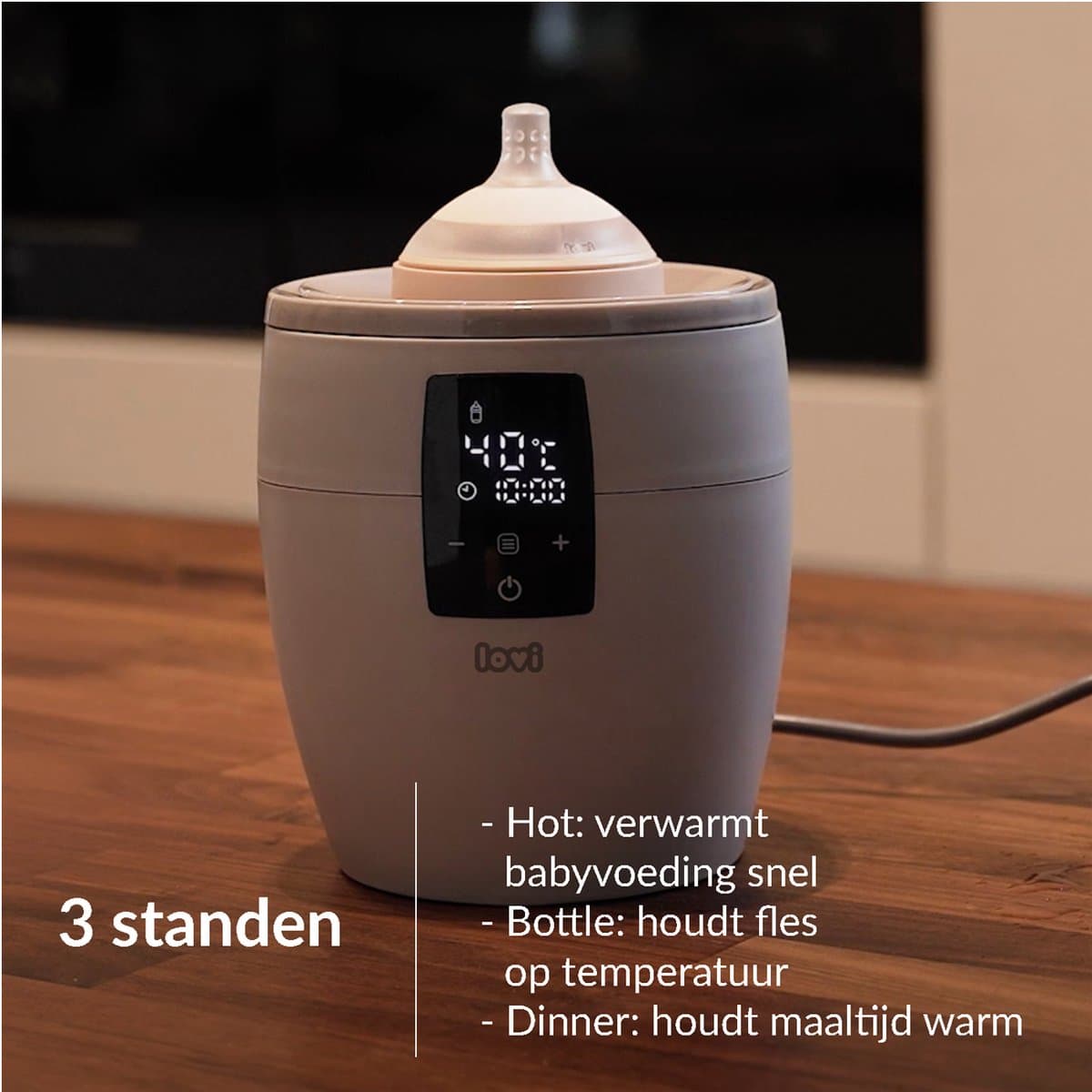 Difrax LOVI Flessenwarmer - 6 in 1 Functies - Universeel bruikbaar thumbnail 4