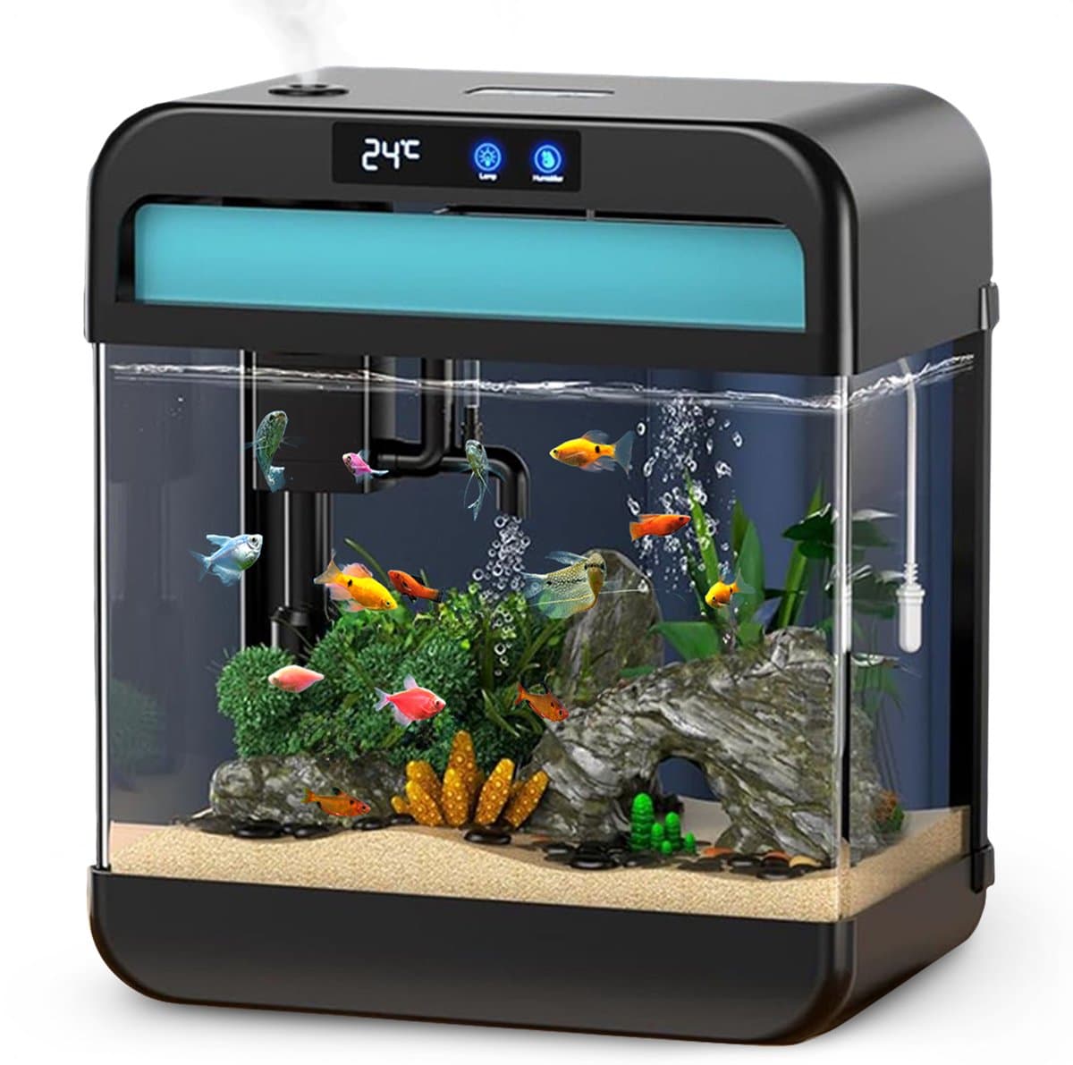 AquaImpact Zelfreinigend Aquarium 26L - 3-in-1 pomp & LED
