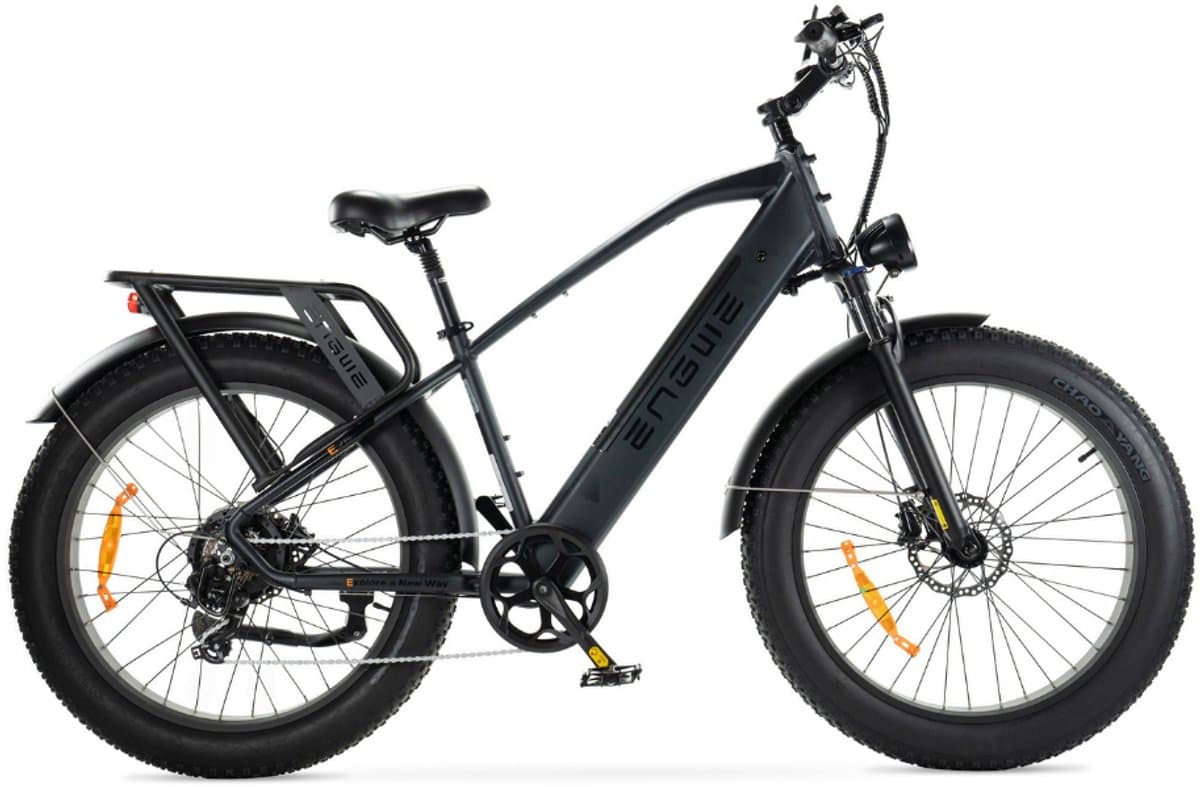 ENGWE E26 Elektrische Fatbike - E-bike - Hoge Instap - 26 Inch - 250W Motor - 7 Versnellingen - 140 km Actieradius - Hydraulische Schijfremmen - Zwart