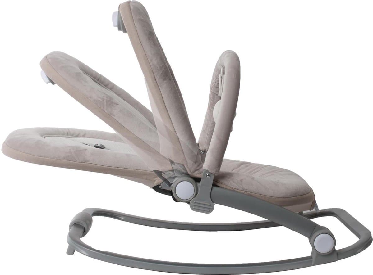 Bo Jungle - Schommelstoel en zitje in 1 - Wipstoel - Bouncer - Baby tot kleuter - Tot max. 18 kg - Inclusief Speelboog en verkleinkussen - Meegroeiende Swing - Zachte stof - Muziek en vibratie functies - Rocker Beige thumbnail 5