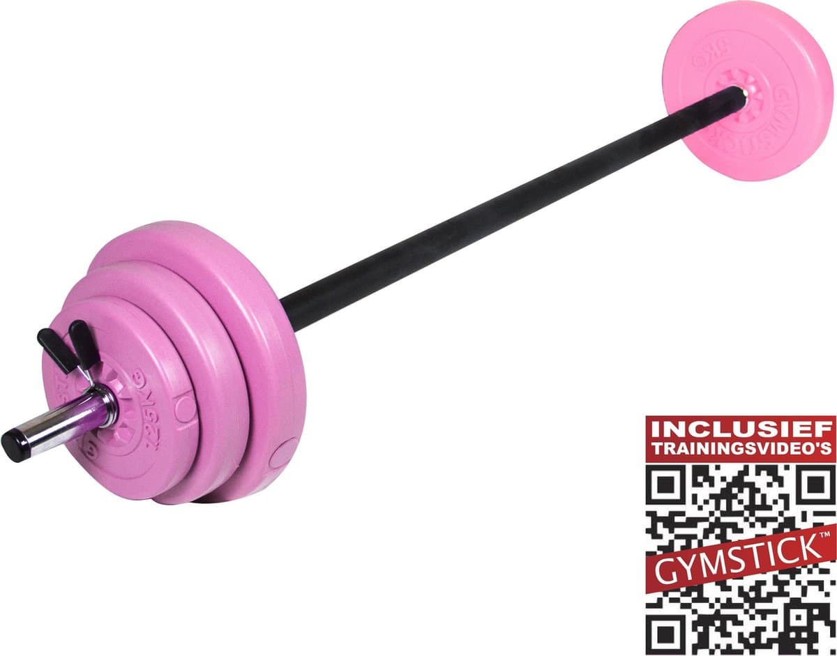 Gymstick Aerobic Pump Set - Halterset - Vivid - 20 kg - 6 halterschijven - Incl. halterstang en veerclipsluiters - Inc. gratis online trainingsvideo's thumbnail 4