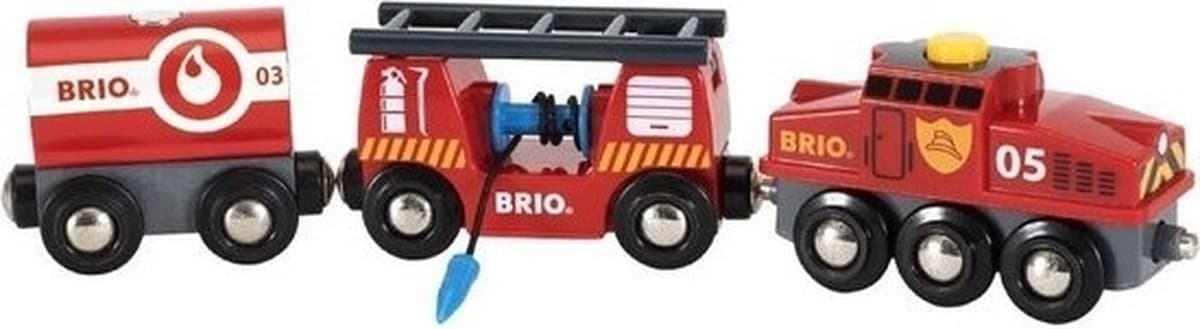 BRIO World Brandweertrein 33844 met loskoppelknop - afbeelding 1