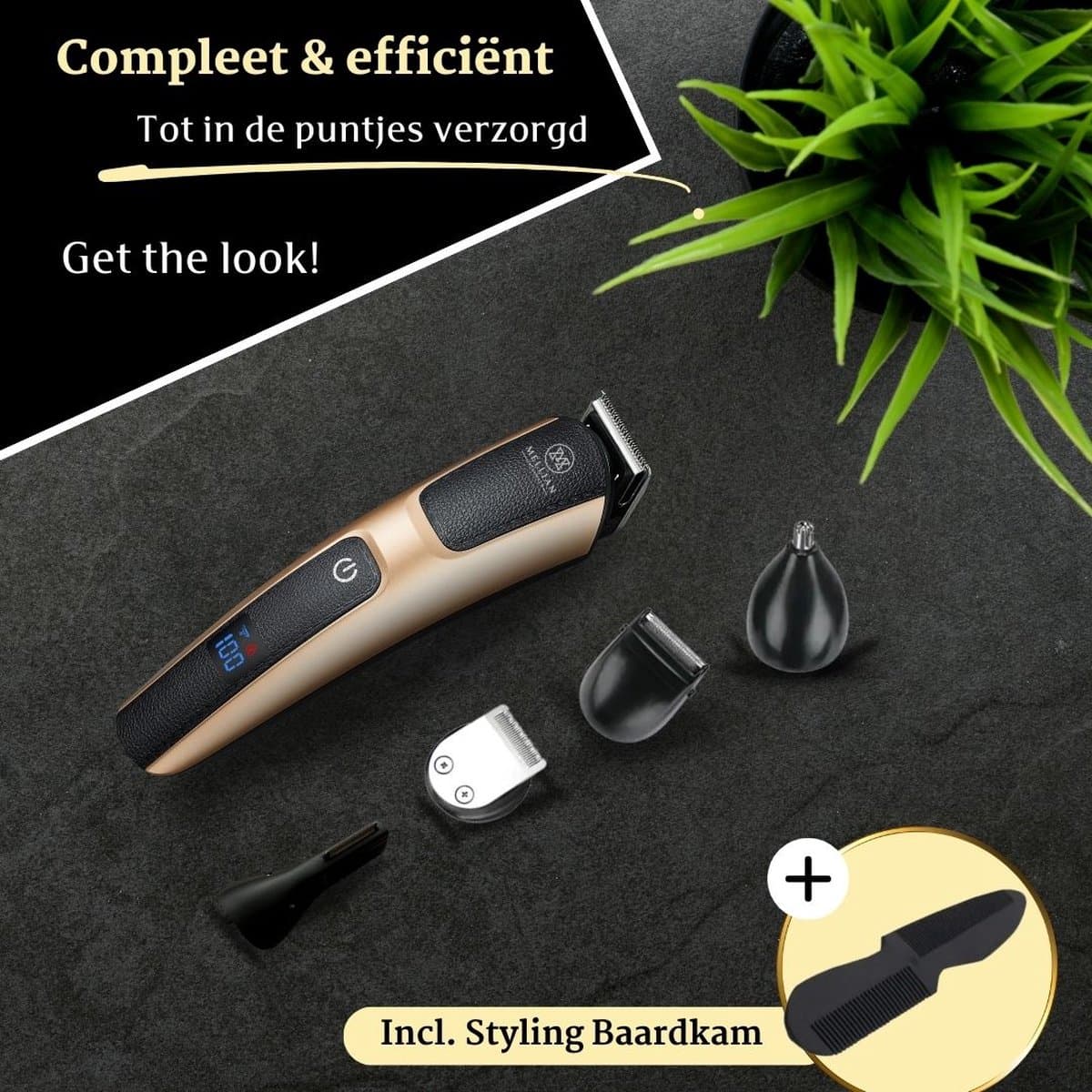 Mellian SignaturePro Baardtrimmer Mannen - 10-Delige Trimmer Set - Bodygroomer & Scheerapparaat thumbnail 4