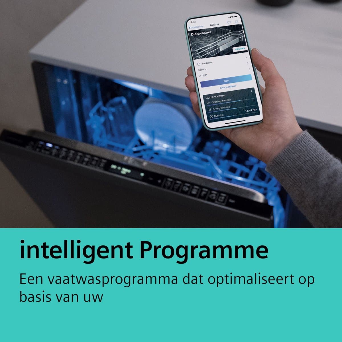 Siemens SN87TX02CE - iQ700 - Inbouwvaatwasser - 60 cm - Energielabel A - Home Connect - Zeolith: extra droge vaat - varioSpeed Plus: je vaat tot wel drie keer zo snel schoon thumbnail 8