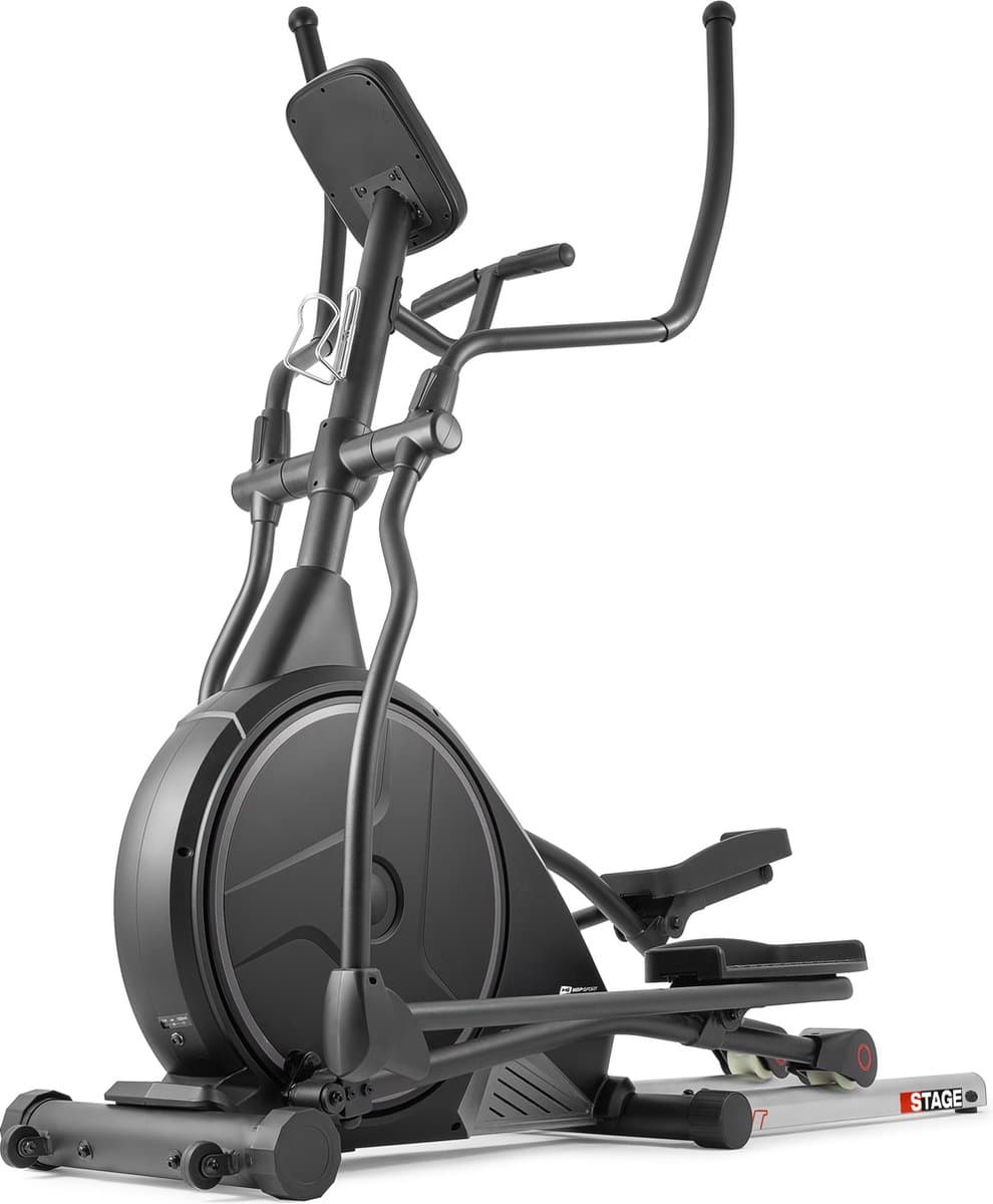 Hop-Sport Crosstrainer HS-160CF Stage – Magnetisch Weerstandssysteem met 12 Programma’s, 24 kg Vliegwiel en Onderlegmat – Grijs